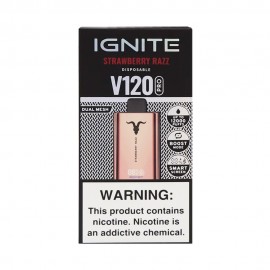 Dispositivo Descartvel Ignite V120 PRO 12000 Puffs Rose Gold Strawberry Razz
