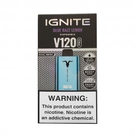 Dispositivo Descartvel Ignite V120 PRO 12000 Puffs Blue Blue Razz Lemon