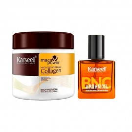 Kit Karseell Mscara Collagen 500ml + Serm Capilar BNC Argan Oil 50ml