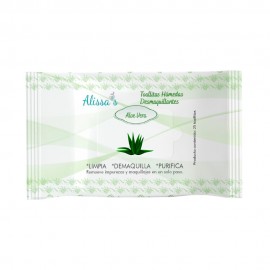 Lenos Umedecidos Demaquilantes Alissa com Extrato de Aloe Vera 25pcs