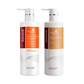 Kit Capilar Karseell Shampoo Maca Power Deep Cleaning + Tratamento Maca Power Gold Keratin 500ml