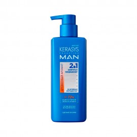 Shampoo e Condicionador Kerasys Pro Active Man 2 em 1 Woody 400ml