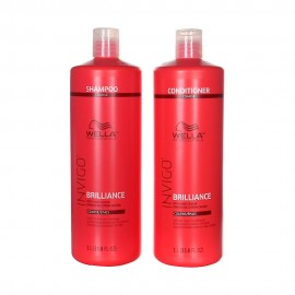 Kit Capilar Wella Invigo Brilliance Coarse Shampoo + Condicionador 1L