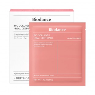 M�scara Facial Biodance Collagen Real Deep Mask 4pcs