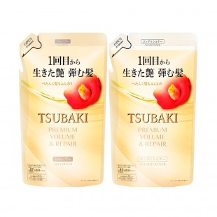 Kit Capilar Shiseido Tsubaki Premium Volume & Repair Shampoo + Condicionador Refill 300ml