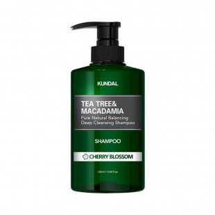 Shampoo KUNDAL Tea Tree & Macadamia Pure Natural Balancing Deep Cleansing Cherry Blossom 500ml
