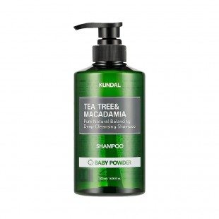 Shampoo KUNDAL Tea Tree & Macadamia Pure Natural Balancing Deep Cleansing Baby Powder 500ml