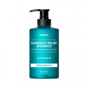 Shampoo KUNDAL Dandruff Relief Pro Deep Cleansing for Dry Scalp Apple Green Tea 500ml