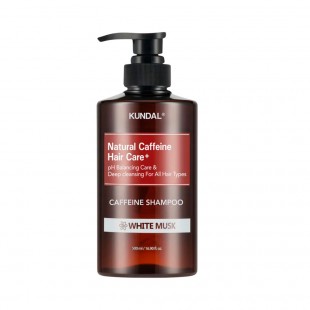 Shampoo KUNDAL Natural Caffeine PH Balancing Care & Deep Cleansing White Musk 500ml