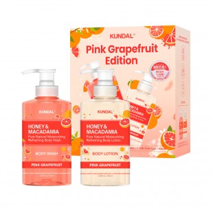 Kit KUNDAL Honey & Macadamia Pink Grapefruit Body Wash 500ml + Body Lotion 500ml