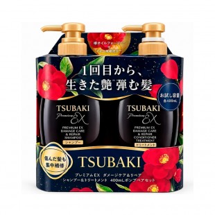 Kit Capilar Shiseido Tsubaki Premium EX Damage Care & Repair Shampoo + Condicionador 450ml 0336